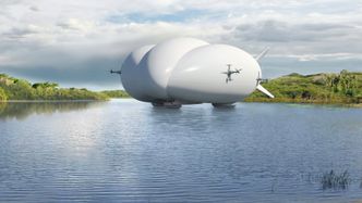 Nær bakken eller vannet fungerer luftskipet som et luftputefartøy. Foto: Lockheed Martin