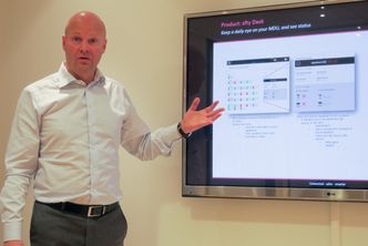 Fikk idéen: Stein Bakker er sjef for sfty som har svært store ambisjoner om å erobre store deler av sikkerhetsmarkedet for leiligheter. Først i Norden og så i verden. Foto: ORV