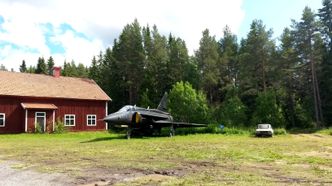 Utstilt Saab 37 Viggen. Foto: Per Erlien Dalløkken