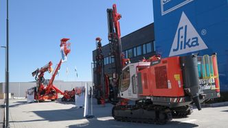 Sandvik viste fram sitt sortiment for tunneldriving, boring og fjellhåndtering. Foto: Bjørn Olav Amundsen