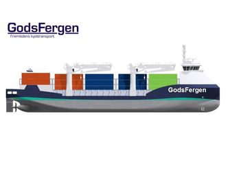 Konseptet GodsFergen kan bli det første som realiseres som demoprosjekt i Grønt Kystfartsprogram. . Foto: Rolls-Royce