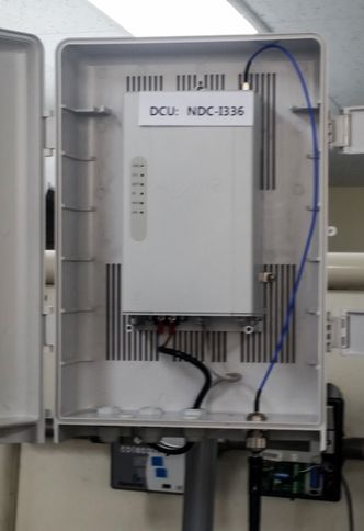 Konsentrator: De aller fleste strømmålerne som står hos kunden vil kommunisere i det nylig tilgjengelige frekvensbåndet til en slik konsentrator et eller annet sted i lokalområdet. Så vil den ta seg av datatransporten videre til Com4. Foto: Soria-nettverket