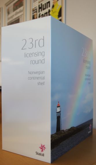 Denne boksen representerer en tredjedel av Statoils søknad for å sikre seg de nye områdene i Barentshavet. Foto: Statoil