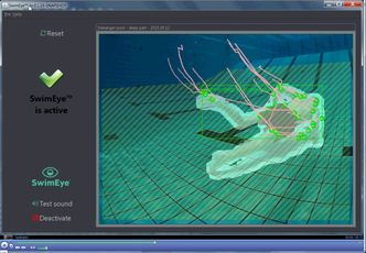 Grønt lys: Alt er OK, men i dette tilfeller nærmer et objekt seg bassengbunnen. Foto: Davo AS