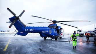 Dette H225 awsar-helikopteret som fløy for Bristow i Hammerfest er blant Super Puma-helikoptrene som er parkert og erstattet av Sikorsky S-92A. Bilde:  Eirik Helland Urke