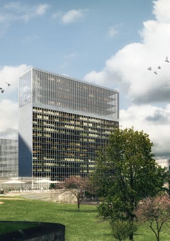 Det vil bli utlyst en arkitektkonkurranse for å avgjøre hvordan de øverste fire etasjene skal se ut. Foto: Statsbygg