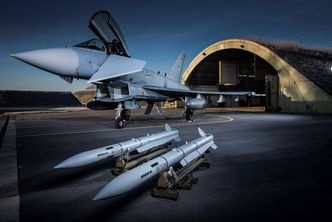Meteor-missiler og en tysk Eurofighter Typhoon. Foto: MBDA