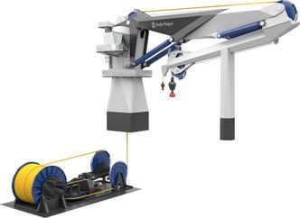 Fibertauet må ikke overopphetes. Det hindres med vannkjøling i alle vendepunkter. Foto: Rolls-Royce