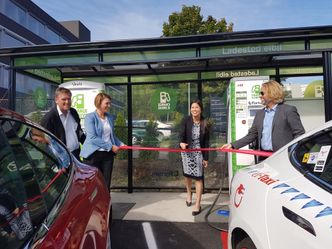 Fra åpning av hurtigladestasjon på Bryn i Oslo. Bilde:  Petter Haugneland/elbil.no
