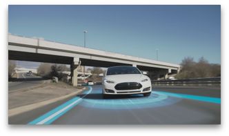 Tesla bruker radar i sitt Autopilot-system.(Foto: Tesla)