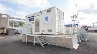 Bergens første landstrømanlegg er satt opp på kaia. Foto: Marius Valle