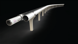 Røret: De fleste Hyperloopkonkurrentene, slik som Transpod, synes Musks ide om å ha solcellepaneler langs rørene som kan gi kraft er svært god. Foto: Transpod