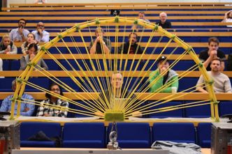 Spaghettikonstruksjonene kan kun bestå av opptil ett kilo pasta, av hvilken som helst type, og lim. Foto: Universitetet i Stavanger