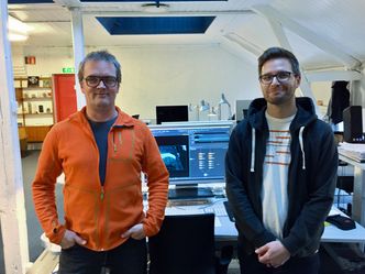Franck og Bonsak har lang erfaring med dataanimasjon. Det trengs skikkelig maskinvare for å utføre jobben. Foto: Racecar