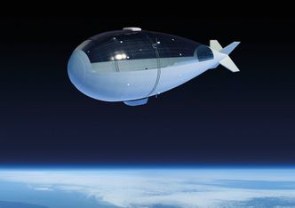 Pseudo-satellitten blir stasjonær i stratosfæren, 20 kilometer over bakken. Bilde: Thales Alenia Space