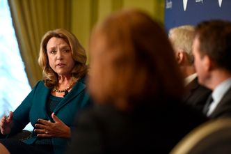 Secretary of the Air Force Deborah Lee James i paneldebatten mandag. Foto: USAF/Scott M. Ash
