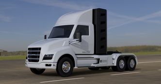 Nikola One skal etter planen på markedet i 2021. Den drives av brenselceller, hydrogen og batterier. For tungtransport kand et være en vei til nullutslipp. Investeringsstøtte fra CO2-fond kan være avgjørende for markedspenetrasjon. Bilde: Nikola Motor Company