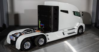 Den hydrogenelektriske trekkvogna Nikola One. Foto: Nikola Motor Company