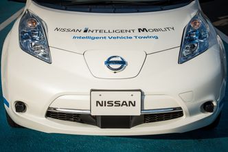 Nissan Leaf IVT er utstyrt med sensorer som lar bilen kjøre selv. Foto: Nissan