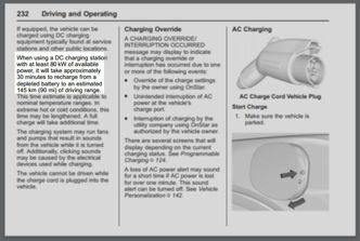 Fra brukerhåndboken til Chevrolet Bolt. Foto: GM