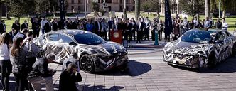 Lucid Motors viste frem prototyper da fabrikkplanene deres ble annonsert i forrige uke. Foto: Lucid Motors