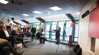 Fylkesråd Thomas Breen under lanseringen av EON Norway. Foto: Eirik Helland Urke