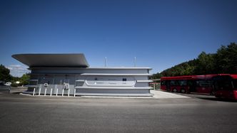 Hydrogenstasjonen på Rosenholm som åpnet i 2012. Foto: Håkon Jacobsen