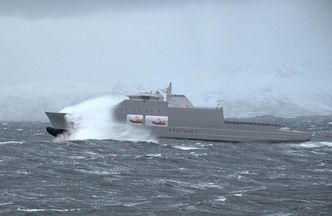 De 134,4 meter lange og 19 meter brede skipene skal tåle t.o.m. Sjø 5 og likevel opprettholde operasjonskapsitet. Foto: Forsvarsmateriell
