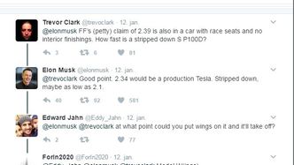 Tesla EGT-akselerasjonen er identisk med Musks anslag for en strippet P100D.