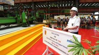 Kort tid etter seremonien startet problene for det koreanske verftet og dermed også forsvarsprosjektet. Bilde: Forsvaret