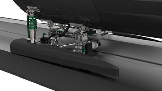 Et egenutviklet stabilisatorsystem skal sørge for at turen oppleves behagelig. Foto: Delft Hyperloop