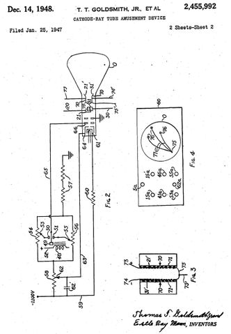 Bilde av første patent på et &quot;dataspill&quot;. Foto: Foto