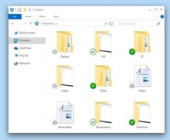 Smart Sync viser alle filene du har lagret i Dropbox, selv om du ikke har plass til å synkronisere alle over til PC-en. Foto: Dropbox