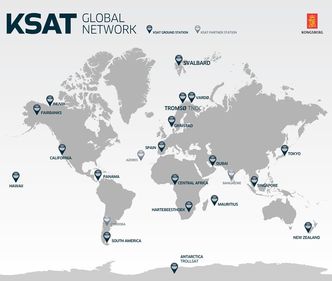 KSATs globale bakkestasjonsnettverk. Foto: KSAT