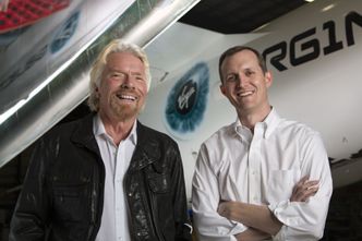 Virgin-gründer, Sir Richard Branson, og George Whitesides. Foto: MARK GREENBERG