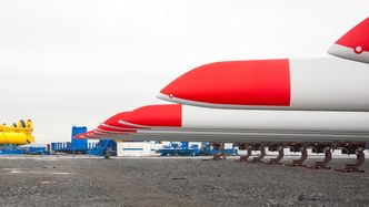 Turbinblader til Hywind-møllene på Stord. Foto: Marius Valle