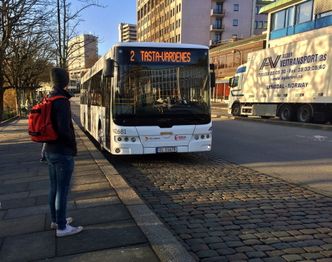 Det er nesten to år siden de to første Ebusco-elbussene ble satt i drift i Stavanger. Foto: Ina Steen Andersen