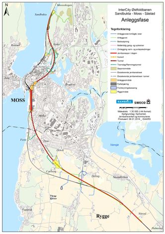 Allerede i år starter de forberedende arbeidene med den nye togstrekningen. Byggestart er planlagt i 2019 og i 2024 planlegges de nye sporene å bli tatt i rbuk. Foto: Rambøll Sweco