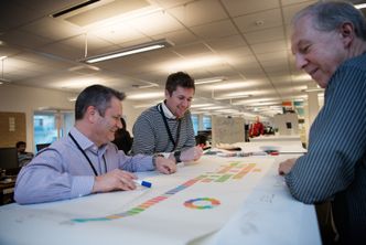 Fra venstre: Henrik Lund-Hanssen, Kristian Skønberg Løvik og Steen Raabjerg. Foto: STIG B FIKSDAL