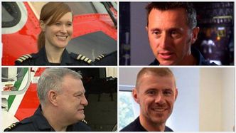 Kaptein Dara Fitzpatrick ble funnet og omkom senere, mens kaptein Mark Duffy og redningsmennene Paul Ormsby og Ciarán Smith fortsatt er savnet. Foto: Irish Coast Guard