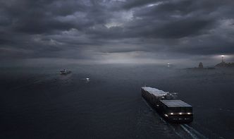 Skjerm på brua - uten tilleggsinformasjon. Foto: Rolls-Royce