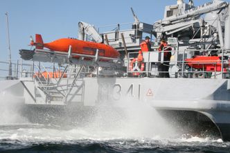 Hugin-prototyp på minejaktfartøyet KNM Karmøy. Bilde: Sjøforsvaret