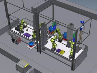 Konsepttegning av hvordan deler av den nye produksjonslinja vil se ut. Foto: Nammo