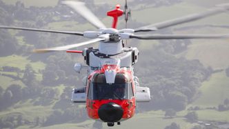 De første to norske AW101-612-redningshelikoptrene kommer til Norge i sommer. Foto: Leonardo