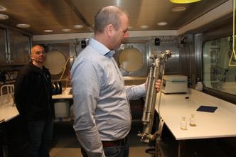 Instrumentet Fridtjof Nansen utviklet for prøvetaking på flere dyp på samme opptak. Foto: Tore Stensvold