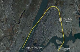 Slik ble US Airways Flight 1549 fløyet den 15. januar 2009. Foto: NTSB