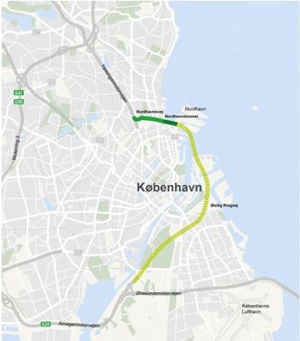 Nordhavnstunnelen bygges som senketunnel, men fortsettelsen – den østlige ringveien/havnetunnelen – vil antageligvis bli anlagt som en boret tunnel. Det er mulig at tunnelen blir så stor at det kan legges to veibaner i to etasjer i den. Foto: Transport-, bygge- og boligministeriet. Foto: Foto