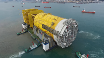 Understellet på Aasta Hansteen ble bygget ved Hyundai Heavy Industries i Sør-Korea. Her er understellet før avseiling til Norge. Foto: Statoil