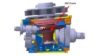 Denne akslingsprekken førte til to Super Puma-havarier i 2012. Foto: Eurocopter