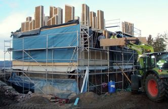 Det tok ikke mer enn knappe to uker å få opp alle modulene. Foto: Piet Jensen